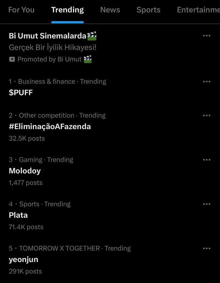 $PUFF trending in Brazil
