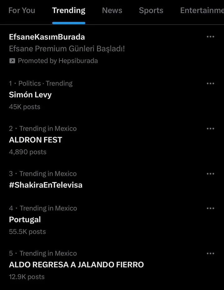 #ShakiraEnTelevisa trending screenshot