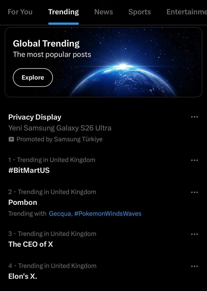 #BitMartUS trending screenshot