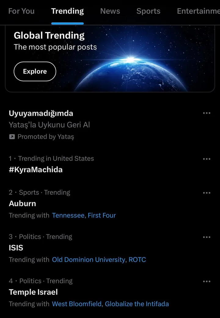 #KyraMachida trending in United States